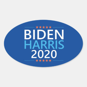 Biden Harris 2020 for President Oval Sticker
