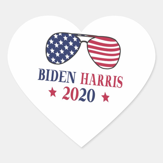 Biden Harris 2020 Heart Sticker (Front)