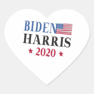 Biden Harris 2020 Heart Sticker