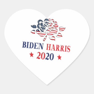 Biden Harris 2020 Heart Sticker