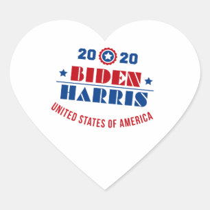 Biden Harris 2020 Heart Sticker