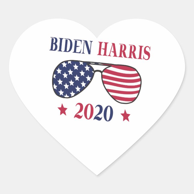 Biden Harris 2020 Heart Sticker (Front)
