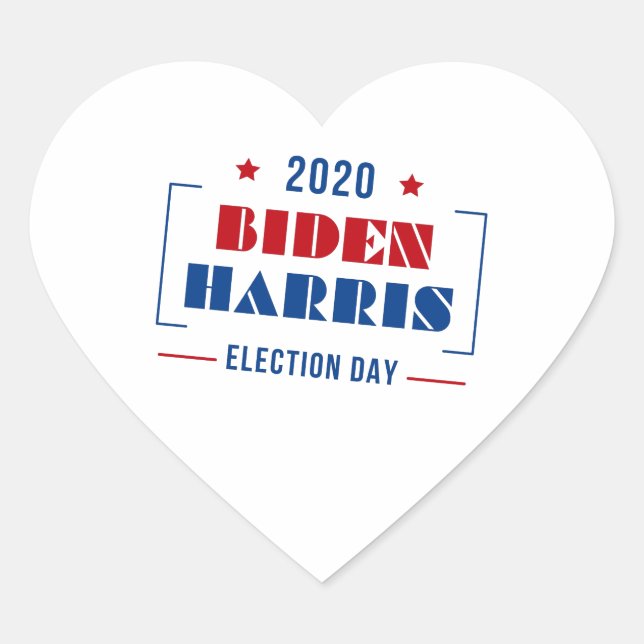 Biden Harris 2020 Heart Sticker (Front)