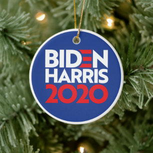 Biden Harris 2020 Holiday Ceramic Tree Decoration