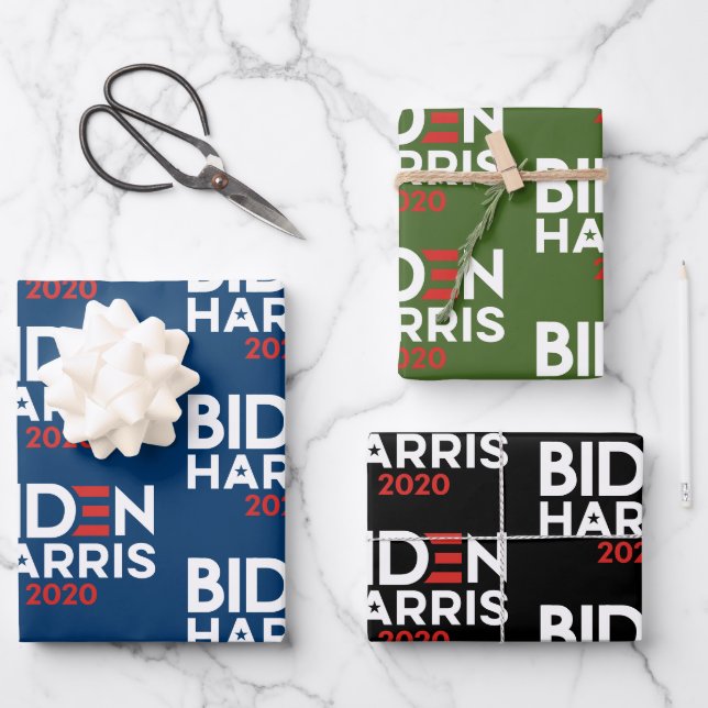 Biden Harris 2020 - Joe and Kamala Bold Wrapping Paper Sheet (Front)