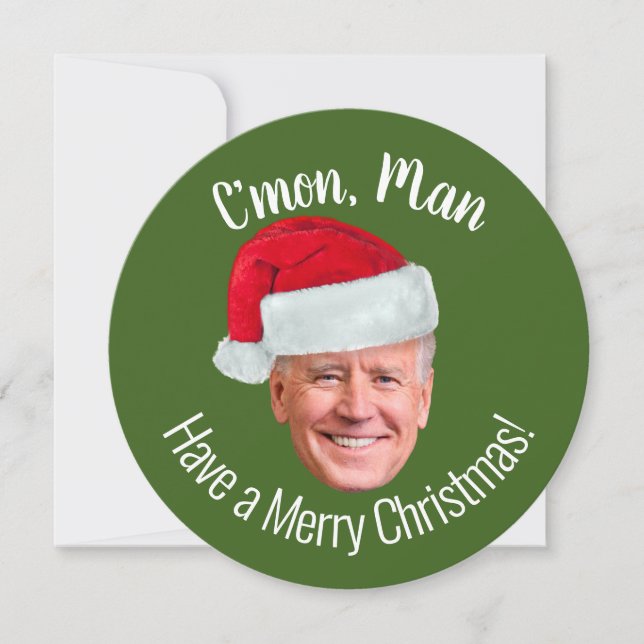 Biden Harris 2020 - Joe Santa Hat with C'mon Man (Front)