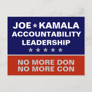 Biden Harris 2020 Leadership Accountability Postcard