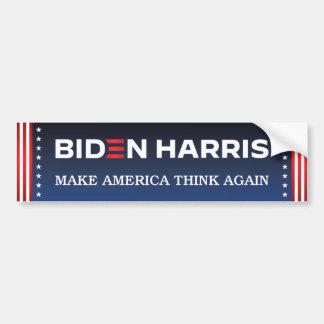 Biden Harris 2020 Make America Think Again Bumper Sticker