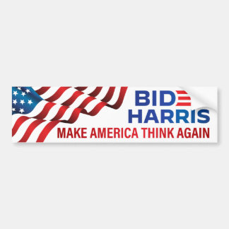 Biden Harris 2020 - Make America Think Again Bumper Sticker
