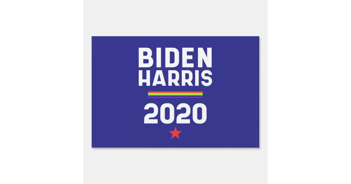 Biden Harris 2020 Pride for President Garden Sign | Zazzle ...