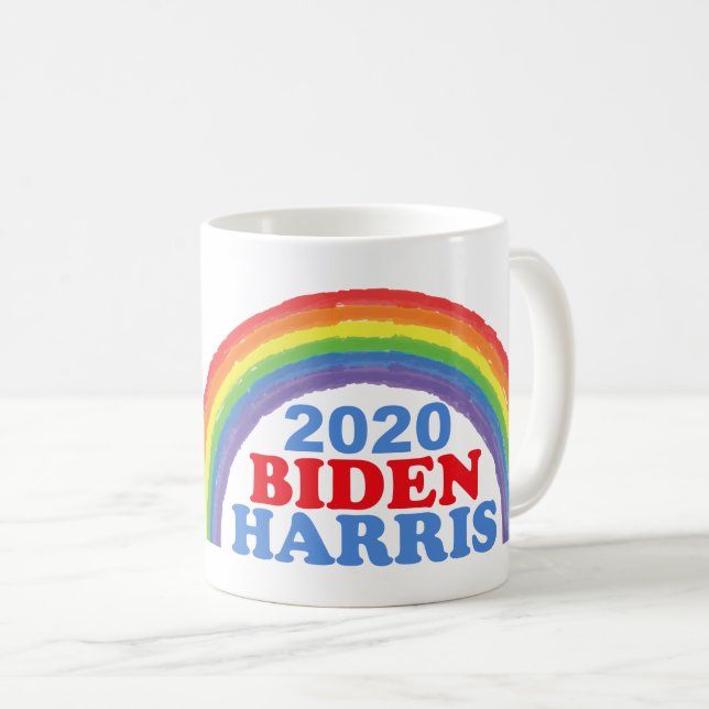 Biden Harris 2020 Rainbow Coffee Mug (Front Right)