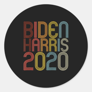 Biden Harris 2020 Retro Vintage Graphic Raglan Classic Round Sticker