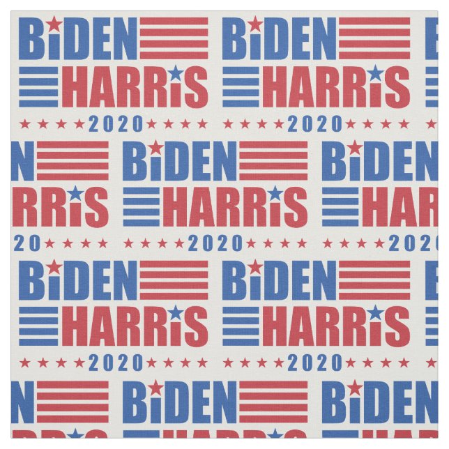 Biden/Harris 2020 Stars Stripes Pattern Fabric (Swatch)
