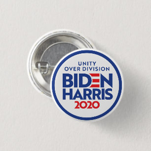 BIDEN HARRIS 2020: Unity Over Division 3 Cm Round Badge