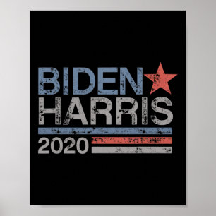 Biden Harris 2020 Vintage Distressed Type Poster