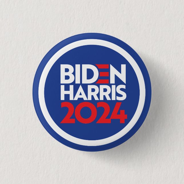 Biden Harris 2024 3 Cm Round Badge (Front)