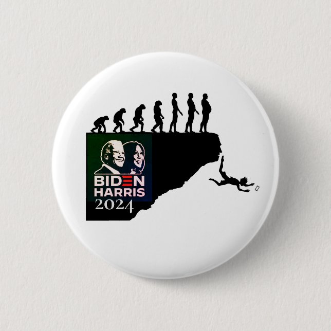 Biden/Harris 2024 6 Cm Round Badge (Front)