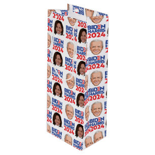 Biden Harris 2024 Birthday Wine Gift Bag