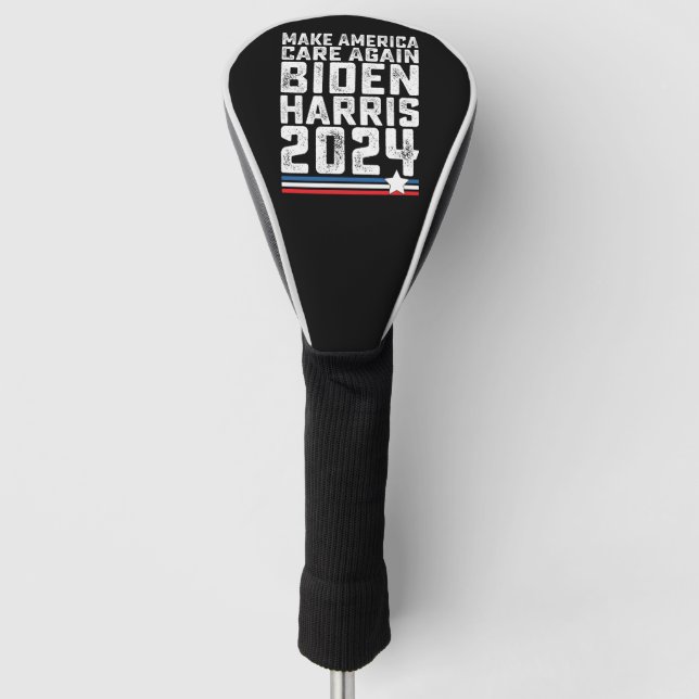 Biden Harris 2024 Care Again Golf Head Cover (Front)