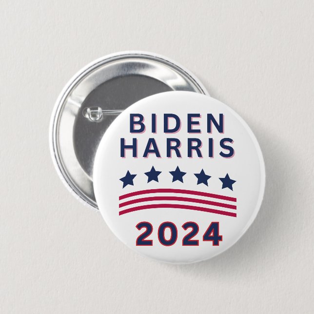 Biden Harris 2024 Election 6 Cm Round Badge (Front & Back)