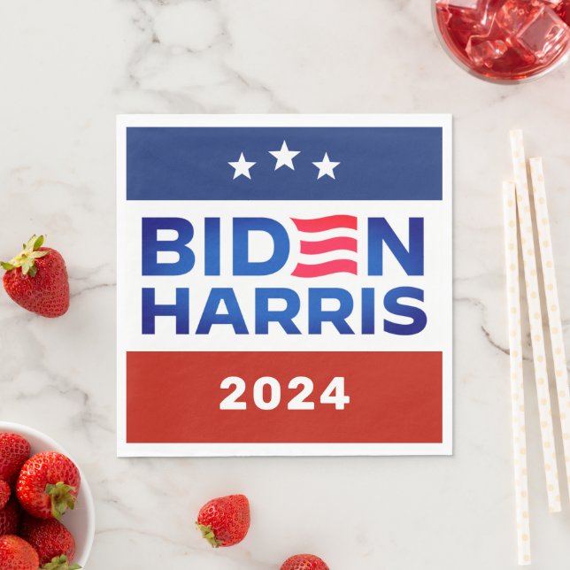 Biden Harris 2024 Election Campaign Paper Napkin (Insitu)