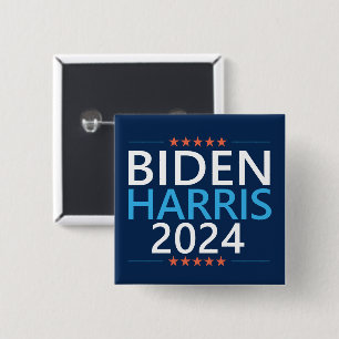Biden Harris 2024 for President US Election 15 Cm Square Badge