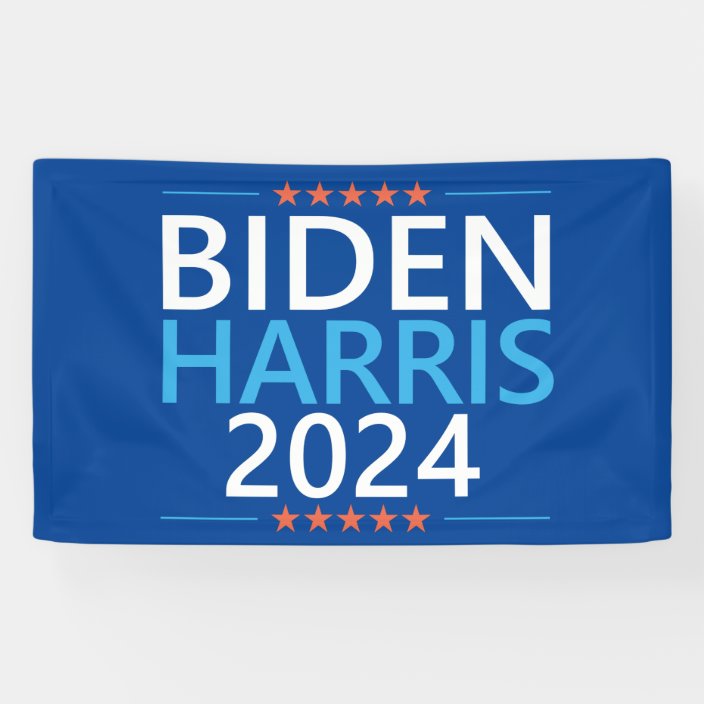 Biden Harris 2024 for President US Election Banner Zazzle.co.uk