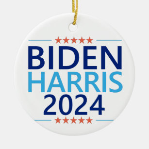 Biden Harris 2024 for President US Election Ceramic Tree Decoration