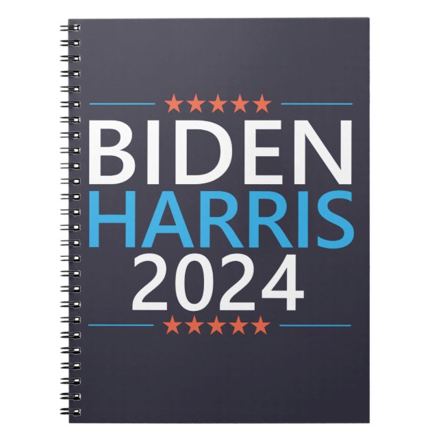 Biden Harris 2024 for President US Election Notebook (Front)
