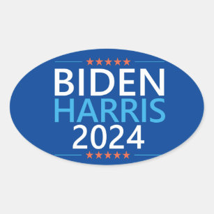 Biden Harris 2024 for President US Election Oval Sticker