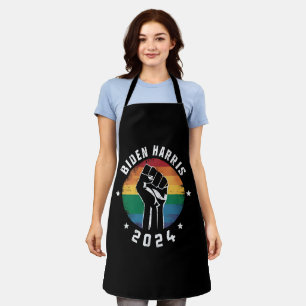 Biden Harris 2024 LGBT Rainbow Gay Pride Election Apron