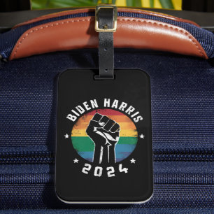 Biden Harris 2024 LGBT Rainbow Gay Pride Election  Luggage Tag