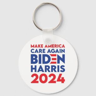 Biden / Harris - 2024 - Make America Care Again Key Ring