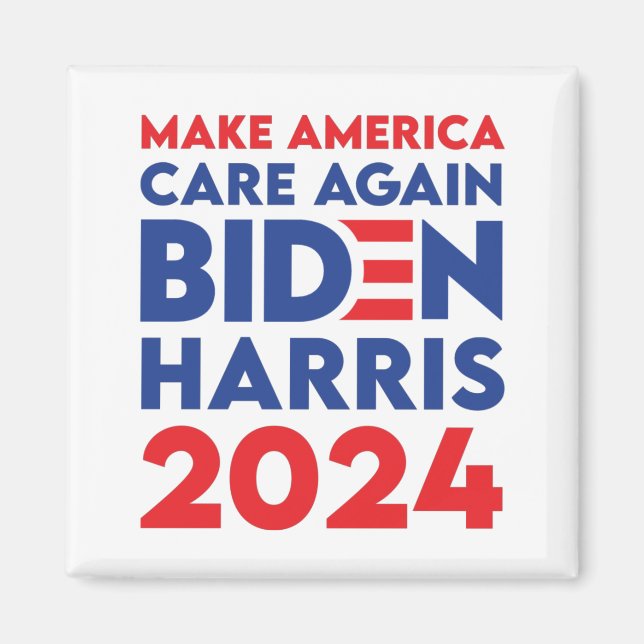 Biden / Harris - 2024 - Make America Care Again Magnet (Front)