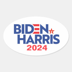 Biden Harris 2024 Oval Sticker