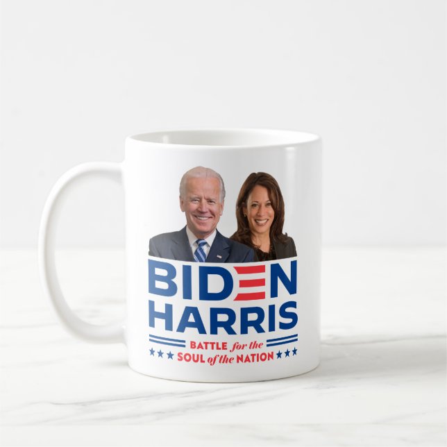 Biden Harris 2024 photo Coffee Mug (Left)