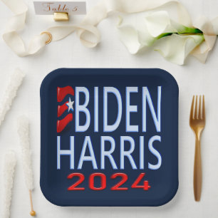 Biden Harris 2024 Presidential Election Paper Plate