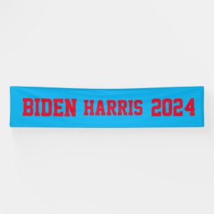 Biden Harris 2024 red and blue Banner