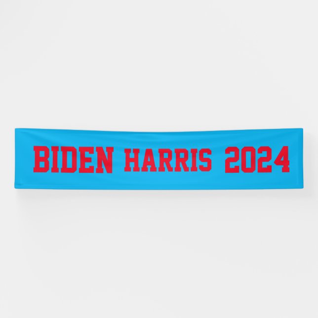 Biden Harris 2024 red and blue Banner (Horizontal)