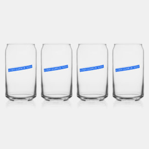 Biden-Harris 2024 Retro Label Can Glass