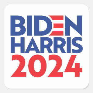 BIDEN HARRIS 2024 SQUARE STICKER