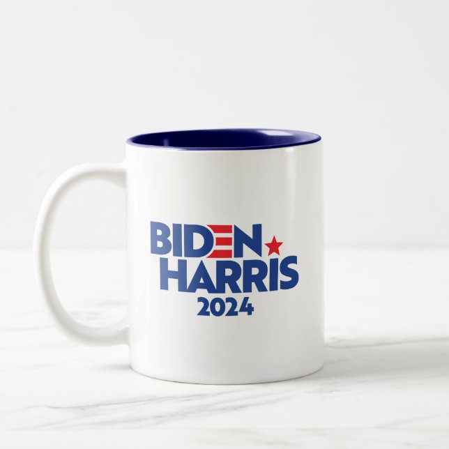 BIDEN HARRIS 2024 T-Shirt Car Magnet Coffee Mug (Left)