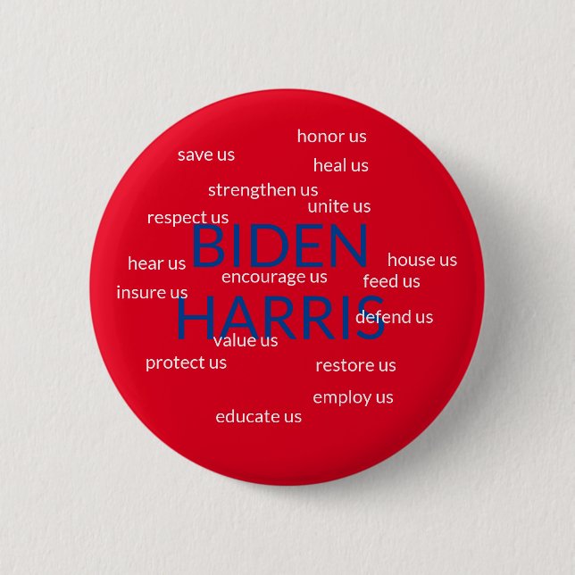 biden harris 6 cm round badge (Front)