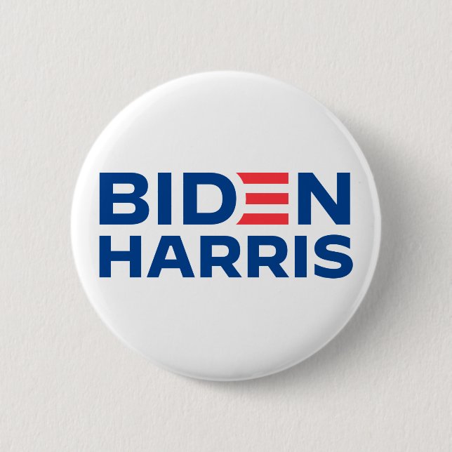 Biden Harris 6 Cm Round Badge (Front)