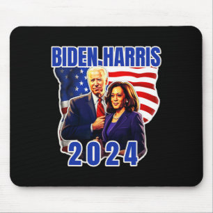 Biden Harris American Flag Vote 2024 Election Mouse Mat