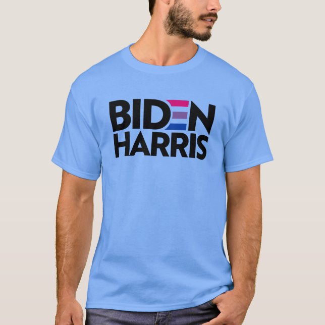 Biden Harris Bi Pride T-Shirt (Front)