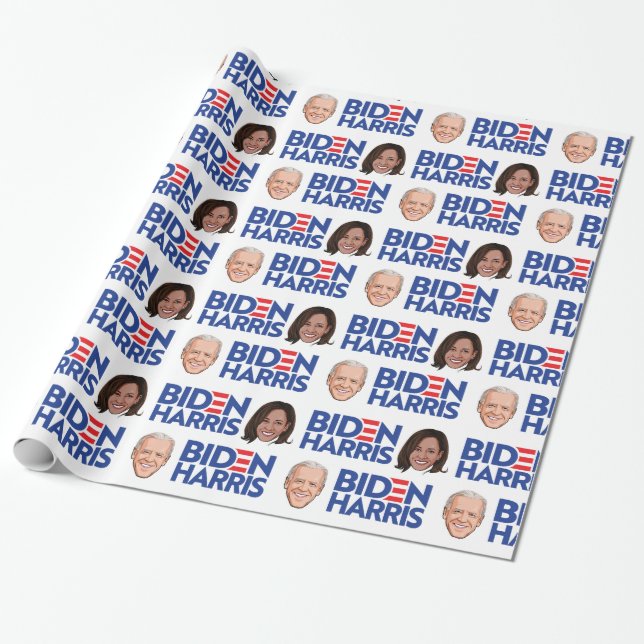 Biden Harris Birthday Wrapping Paper (Unrolled)
