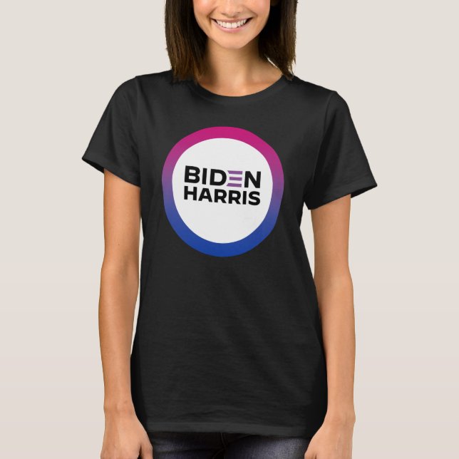 Biden Harris Bisexual Pride T-Shirt (Front)