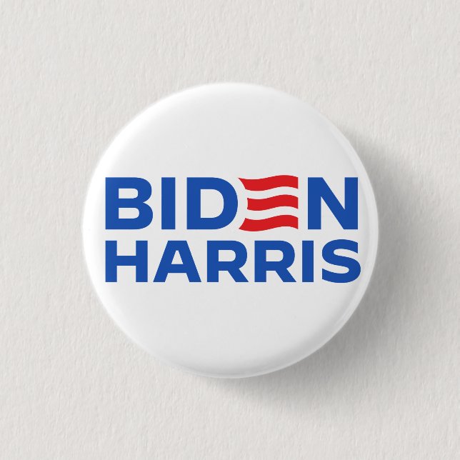 Biden Harris Blue 3 Cm Round Badge (Front)