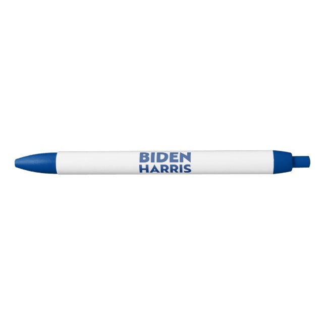 "Biden harris - blue white letters Black Ink Pen (Front)